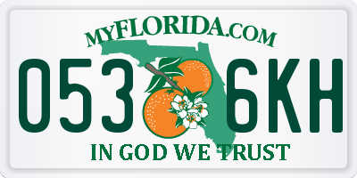 FL license plate 0536KH
