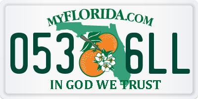 FL license plate 0536LL