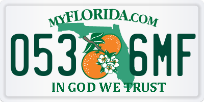 FL license plate 0536MF