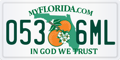 FL license plate 0536ML