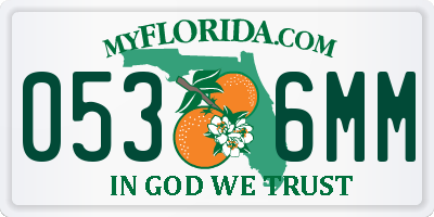 FL license plate 0536MM