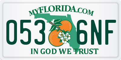FL license plate 0536NF