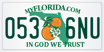 FL license plate 0536NU
