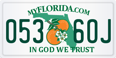 FL license plate 0536OJ