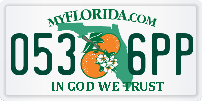 FL license plate 0536PP