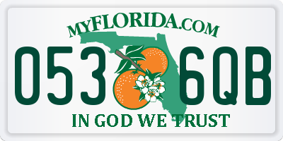 FL license plate 0536QB