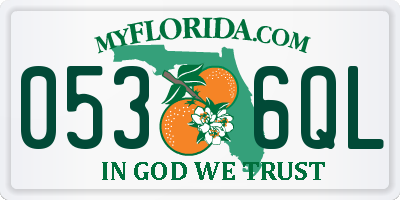 FL license plate 0536QL