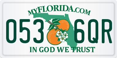 FL license plate 0536QR