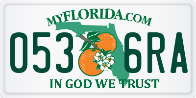 FL license plate 0536RA
