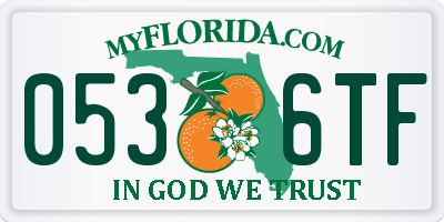FL license plate 0536TF