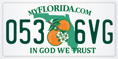 FL license plate 0536VG