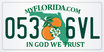 FL license plate 0536VL
