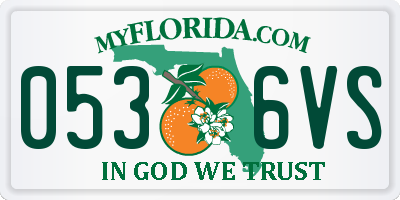 FL license plate 0536VS