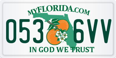 FL license plate 0536VV