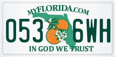 FL license plate 0536WH