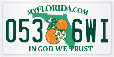 FL license plate 0536WI