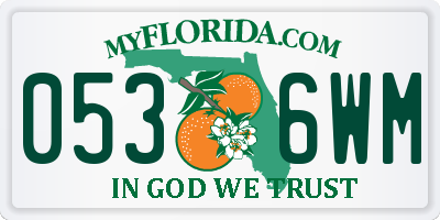 FL license plate 0536WM