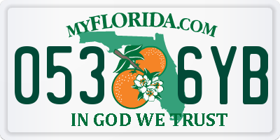 FL license plate 0536YB