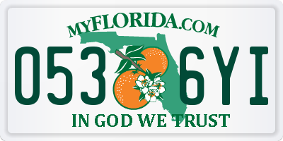 FL license plate 0536YI