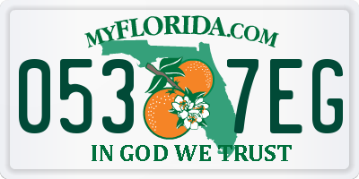 FL license plate 0537EG