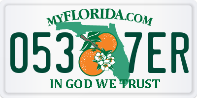 FL license plate 0537ER