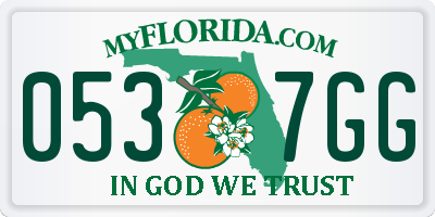 FL license plate 0537GG
