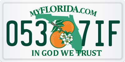 FL license plate 0537IF