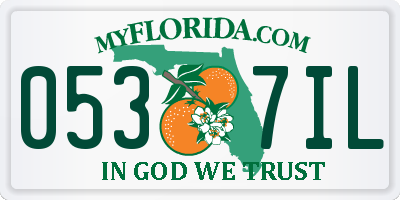 FL license plate 0537IL