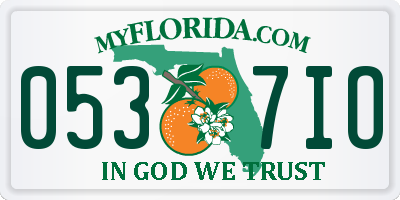 FL license plate 0537IO