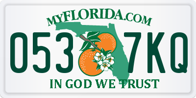 FL license plate 0537KQ