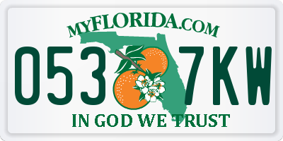 FL license plate 0537KW