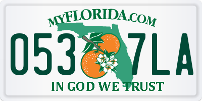 FL license plate 0537LA