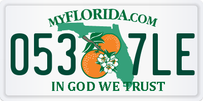 FL license plate 0537LE
