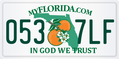FL license plate 0537LF