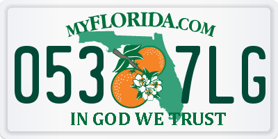 FL license plate 0537LG