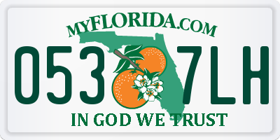 FL license plate 0537LH