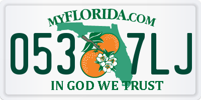 FL license plate 0537LJ