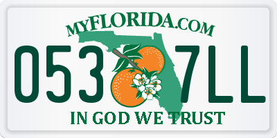 FL license plate 0537LL