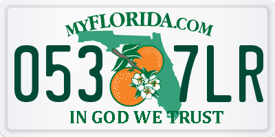 FL license plate 0537LR