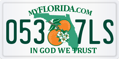 FL license plate 0537LS