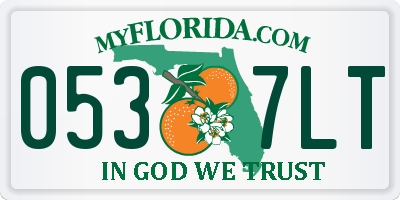 FL license plate 0537LT