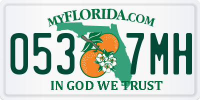 FL license plate 0537MH