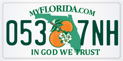 FL license plate 0537NH