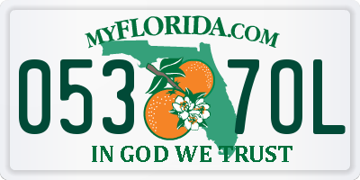FL license plate 0537OL