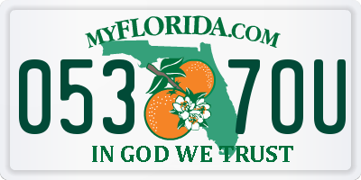 FL license plate 0537OU