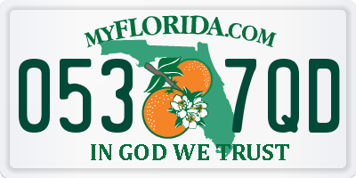 FL license plate 0537QD