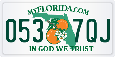 FL license plate 0537QJ
