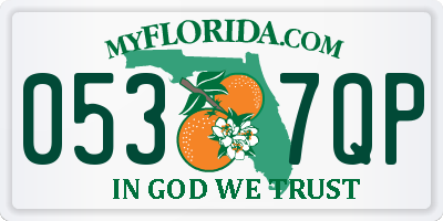 FL license plate 0537QP