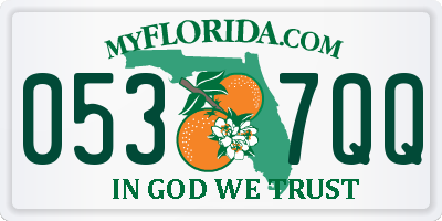 FL license plate 0537QQ