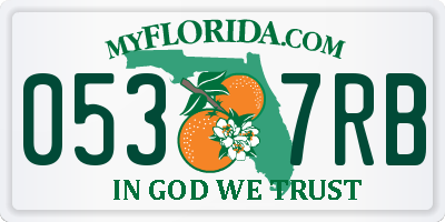 FL license plate 0537RB